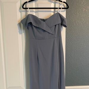 Off shoulder size m formal fitted blue dress